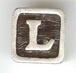 1 9mm Silver Slider - Letter "L"